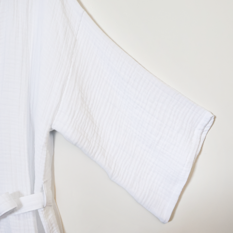 Kimono Müslin Bornoz Beyaz
