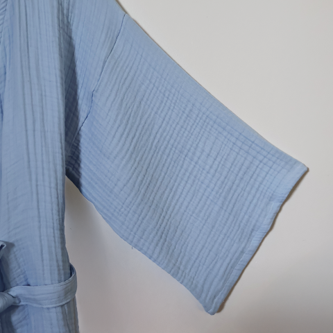 Kimono Müslin Bornoz Mavi