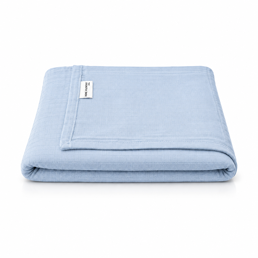 Çok Amaçlı Müslin Örtü Mavi - 100x100