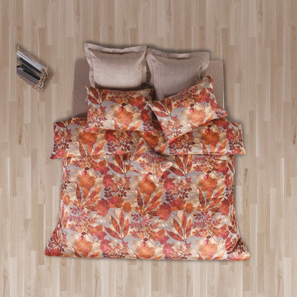 %100 Pamuk Saten Autumn  Nevresim Takımı Orjinal - Tek Kişilik - Düz Çarşaf