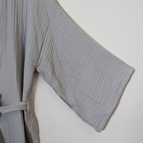 Kimono Müslin Bornoz Gri