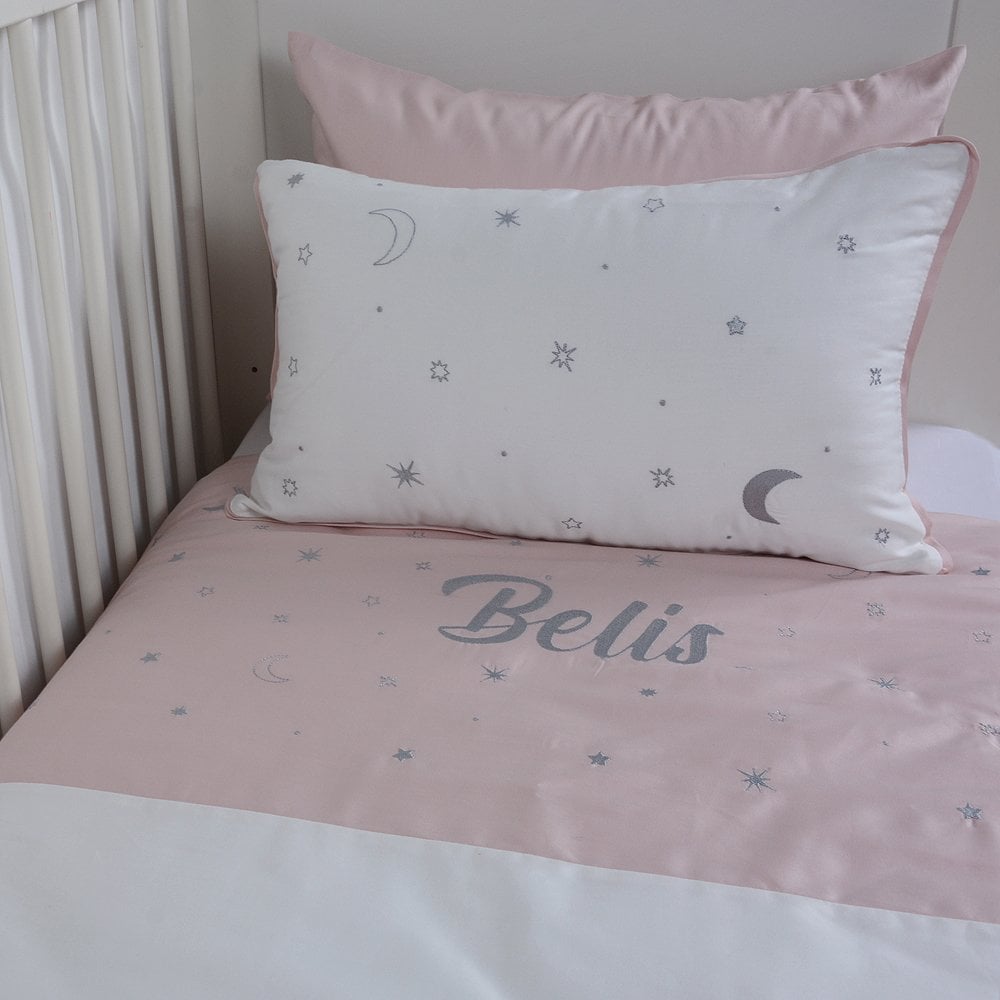 Baby Star Kişiye Özel Nakışlı Nevresim Takımı Pembe