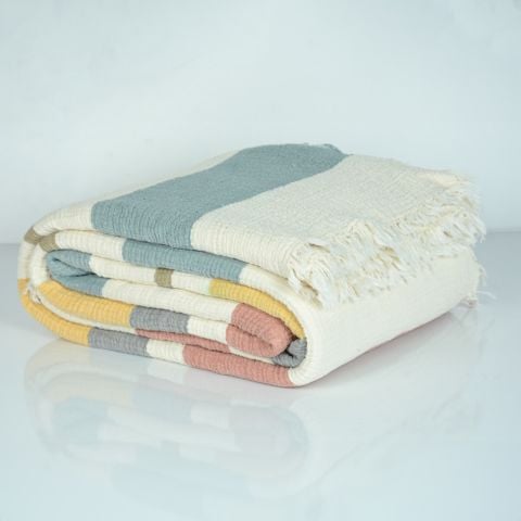 Bright Stripes Müslin Yatak Örtüsü