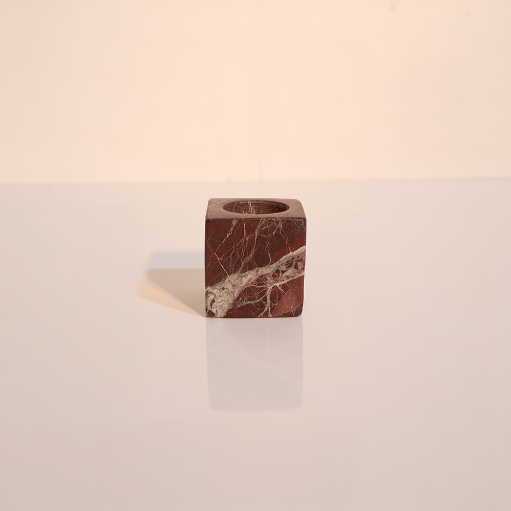 Mermer Küp Tealight Mumluk 7,5x7,5