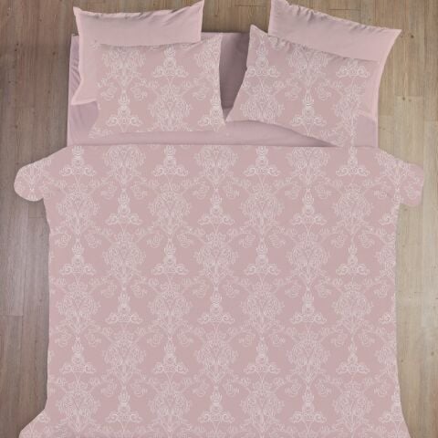 %100 Pamuk Saten Grace  Nevresim Takımı Gri - Tek Kişilik - Fitted Çarşaf