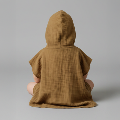 Çocuk Panço Göğüs Nakışlı 1-3 - Haki