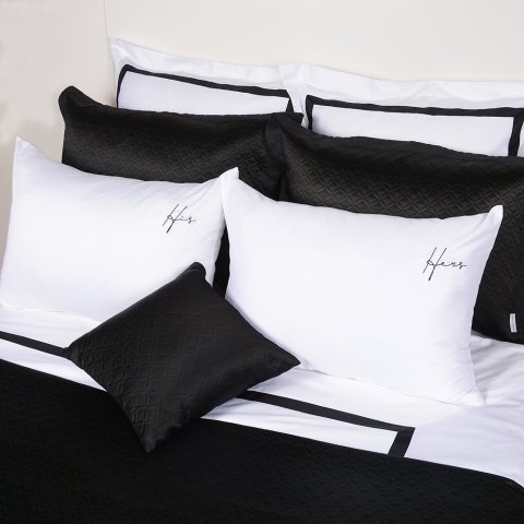 Ambra Yatak Örtüsü Siyah