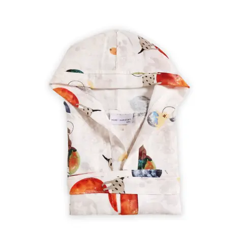 Galaxy Dog Çocuk Müslin Bornoz