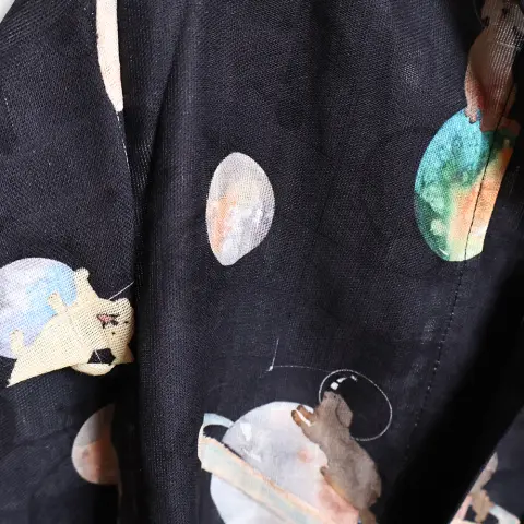 Galaxy Dog Çocuk Müslin Bornoz