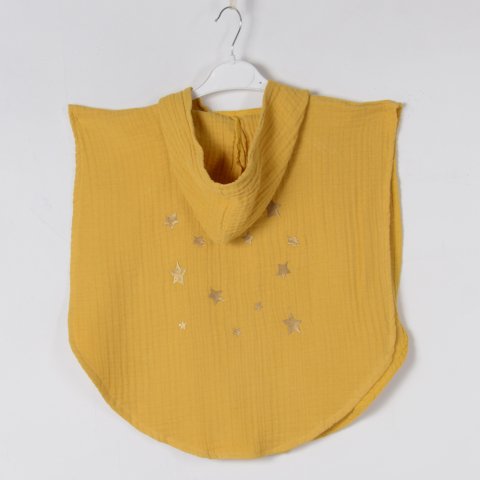 Çocuk Panço Sırt Nakışlı Sarı - 3-5