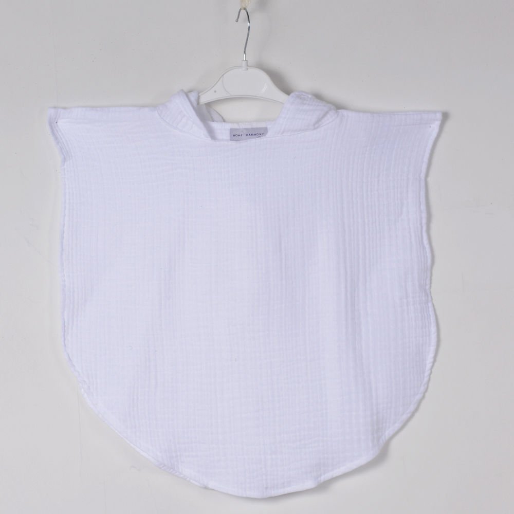 Çocuk Panço Sırt Nakışlı Beyaz - 3-5