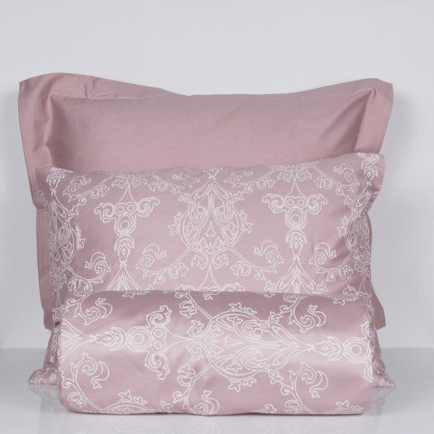 Pembe Tek Kişilik Fitted Çarşaf Seti 90x200 Nevresim Yastık Kılıfı Ev Tekstili