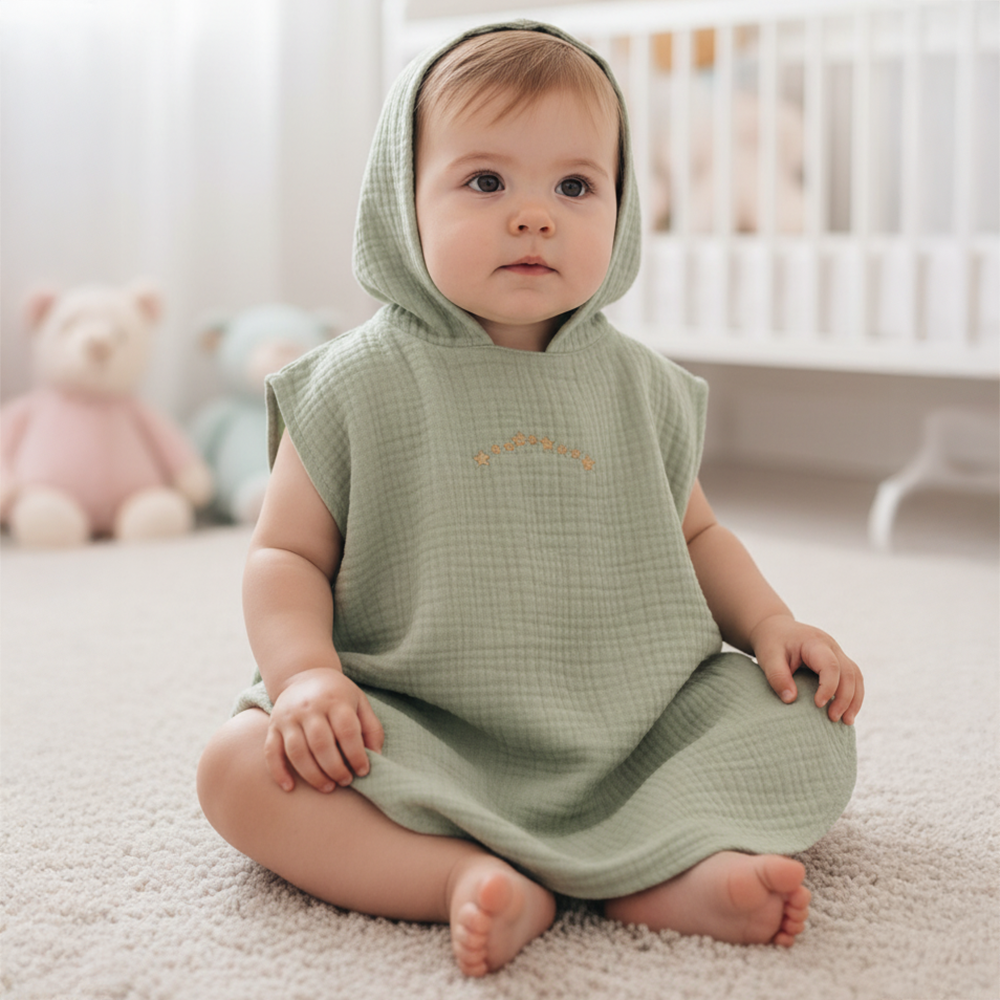 Çocuk Panço Göğüs Nakışlı Fıstık - 3-5