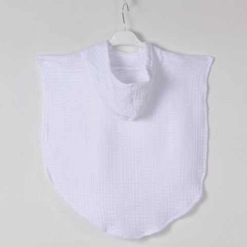 Çocuk Panço Sırt Nakışlı Beyaz - 1-3