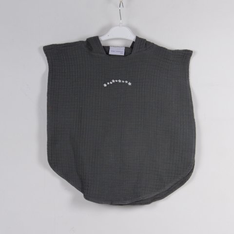 Çocuk Panço Göğüs Nakışlı Koyu Gri - 1-3