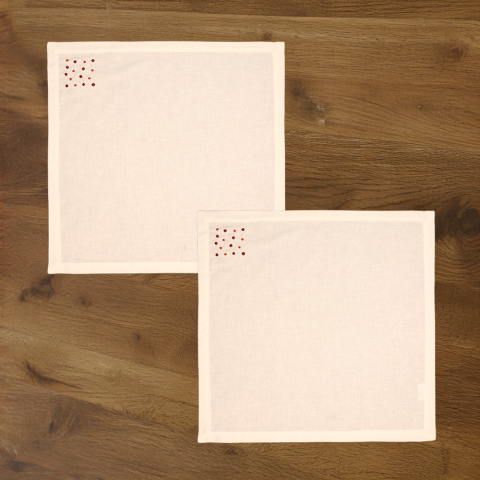 Spots Keten Peçete Kırmızı - 40x40*2