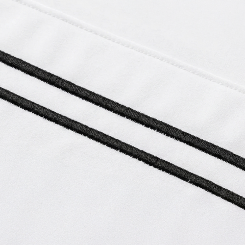 150 Tel İplik %100 Pamuk Classic Duo Nevresim Takımı Siyah - King Size - Fitted Çarşaf