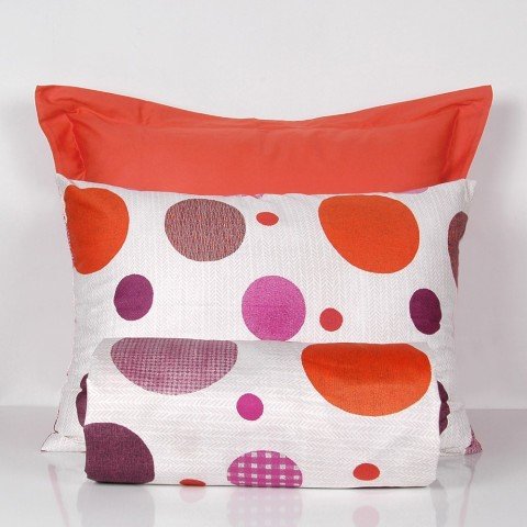 %100 Pamuk Saten Dorothy  Nevresim Takımı Fuşya - Tek Kişilik - Düz Çarşaf