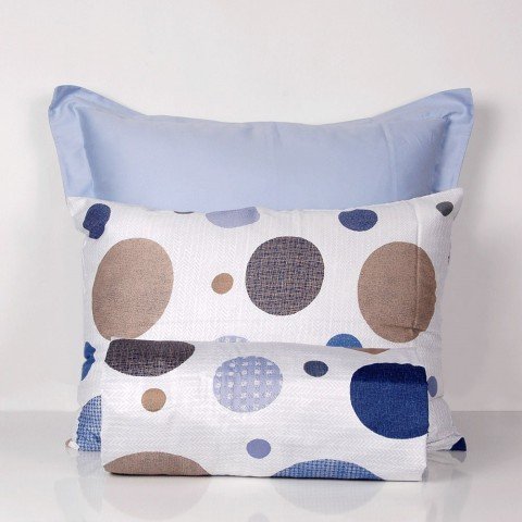 %100 Pamuk Saten Dorothy  Nevresim Takımı Mavi - Tek Kişilik - Fitted Çarşaf