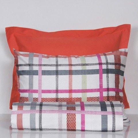 %100 Pamuk Saten Emily  Nevresim Takımı Fuşya - Tek Kişilik - Fitted Çarşaf