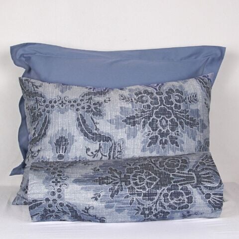 %100 Pamuk Saten Novia  Nevresim Takımı Mavi - Tek Kişilik - Düz Çarşaf