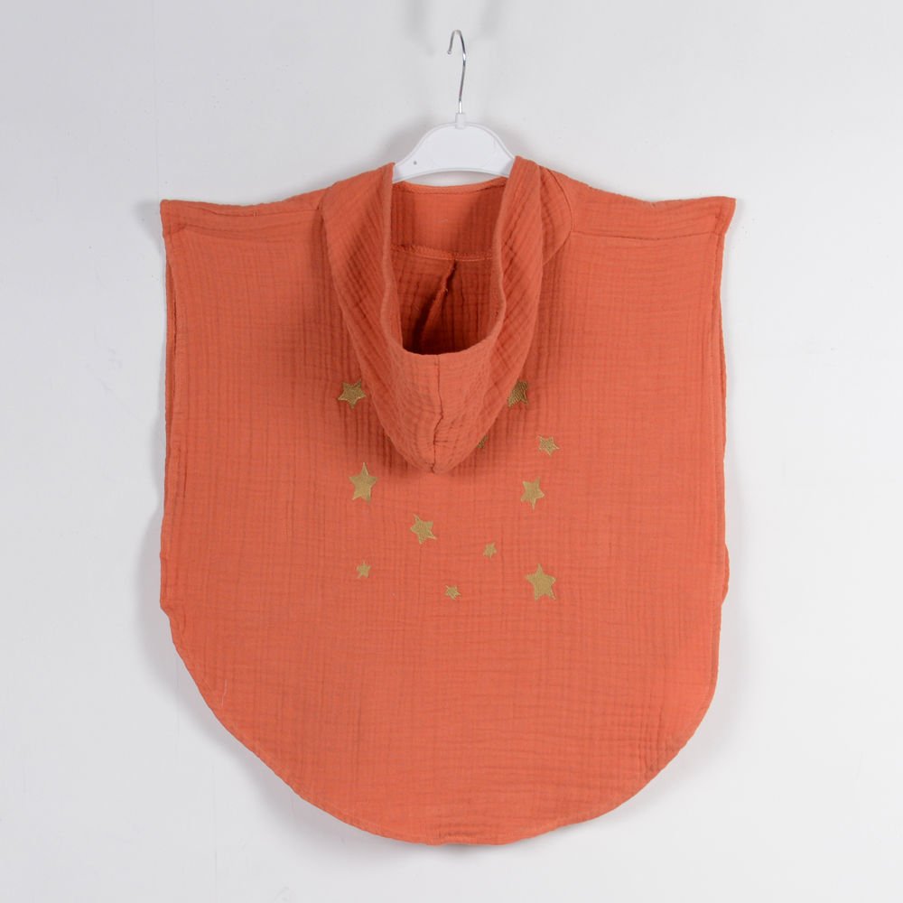 Çocuk Panço Sırt Nakışlı Oranj - 1-3