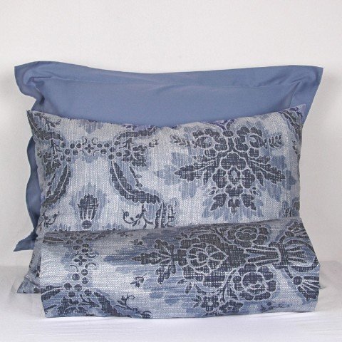 %100 Pamuk Saten Novia  Nevresim Takımı Mavi - Tek Kişilik - Düz Çarşaf