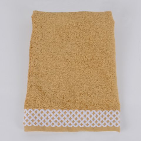 Kişiye Özel Nakışlı Beyaz Yaka Kimono Bornoz Seti L-XL - Hardal