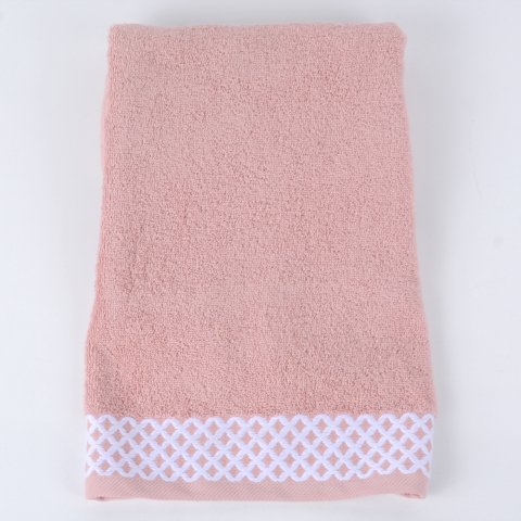 Kişiye Özel Nakışlı Beyaz Yaka Kimono Bornoz Seti L-XL - Pudra