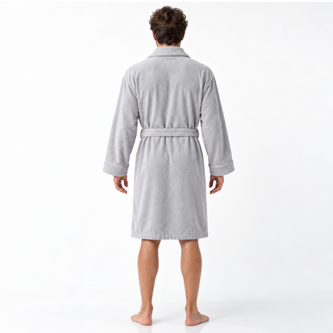 Biyeli Bornoz L-XL - Gri