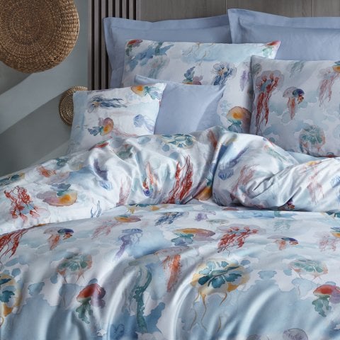 %100 Pamuk Saten Kwal Dijital Nevresim Takımı Yumuşak Dokulu Yeni Sezon