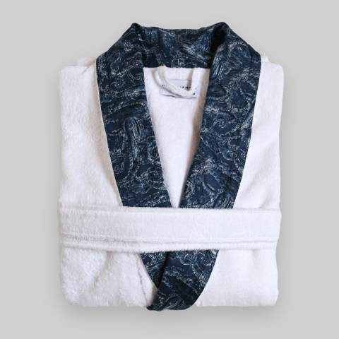 Cecile Bornoz ve Baş Havlusu L-XL - Mavi