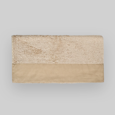 Keten Yakalı Bornoz ve Bas Havlusu L-XL - Bej