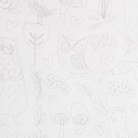 %100 Pamuk Saten Animals Desenli Tek Kişilik Nevresim ve Yastık Kılıfı Seti Organik Percale