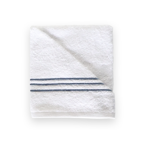 3 Sıra Piko Nakışlı Yüz havlusu Siyah