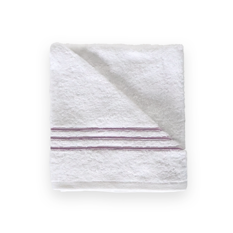 3 Sıra Piko Nakışlı Yüz havlusu Pudra