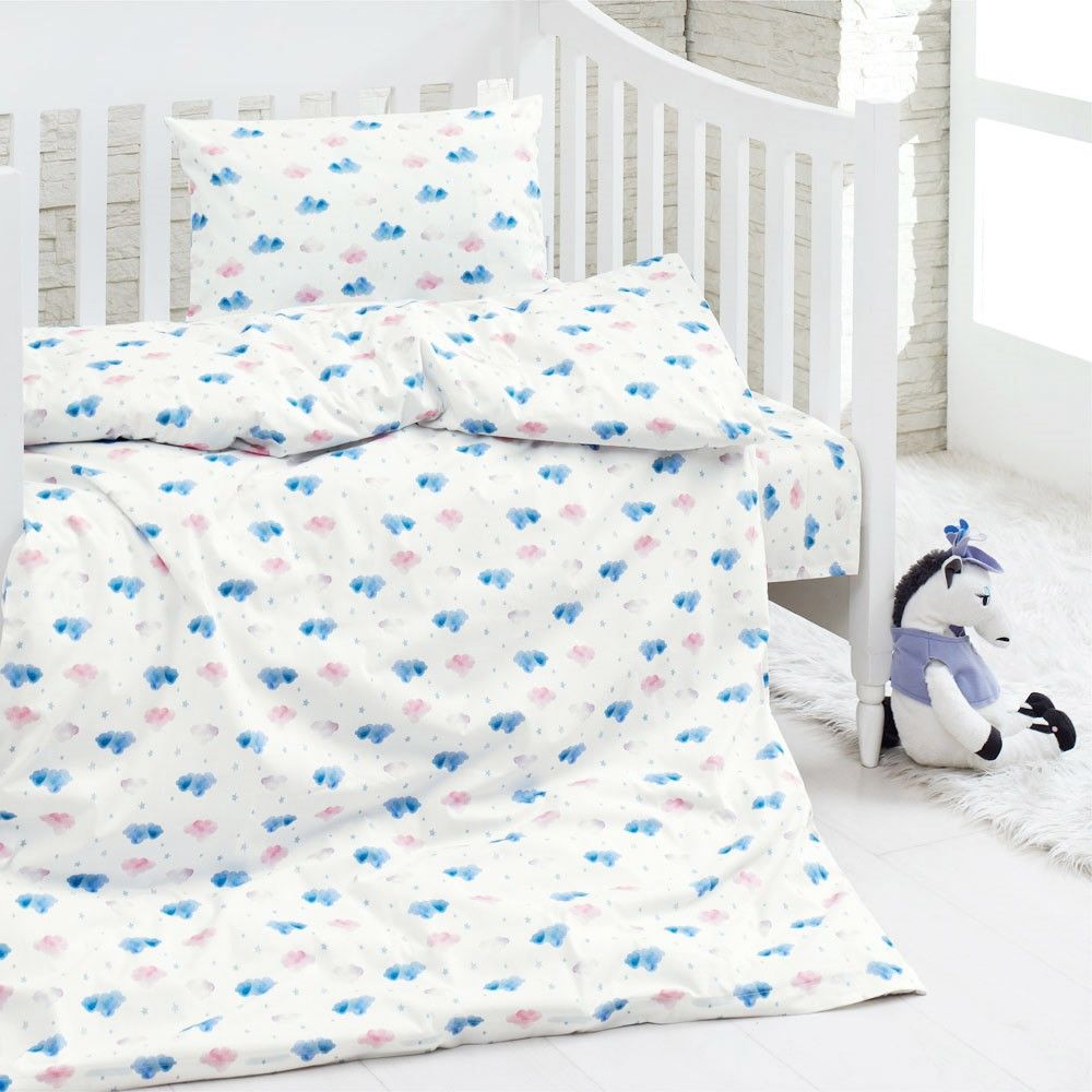 Cloud Bebek Mix And Match Nevresim Takımı Renkli Desenli Bebek Odası Nevresimi