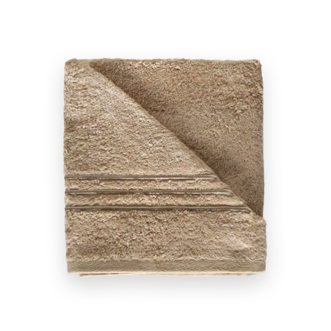 3 Sıra Piko Nakışlı Yüz Havlusu Bej