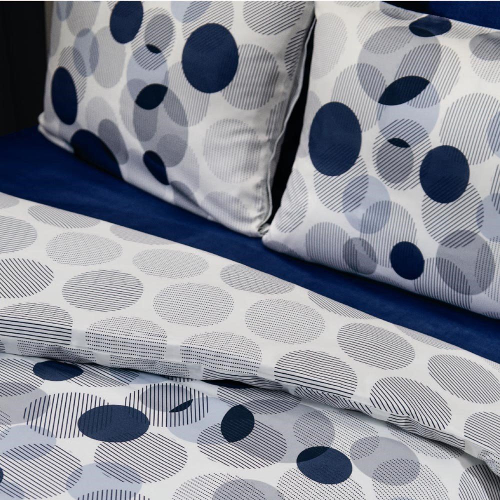 %100 Pamuk Saten Max  Nevresim Takımı Lacivert - Tek Kişilik - Fitted Çarşaf