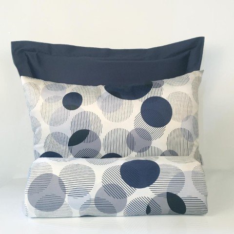 %100 Pamuk Saten Max  Nevresim Takımı Lacivert - Tek Kişilik - Fitted Çarşaf