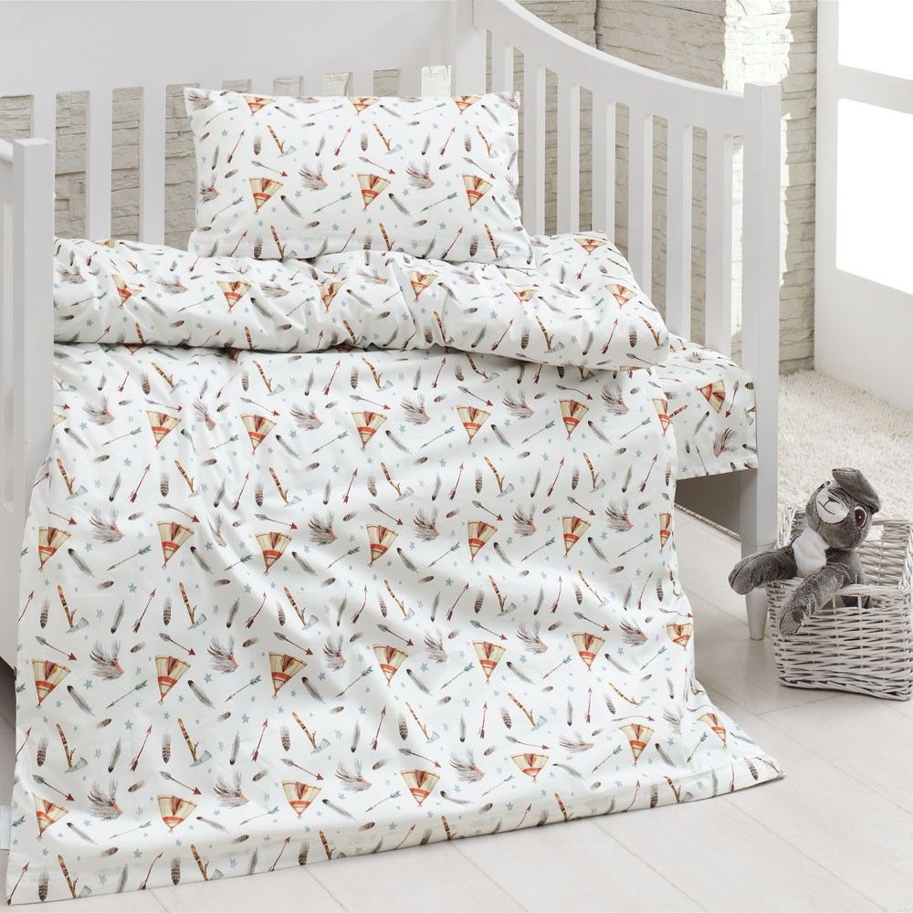 Tribal Bebek Mix And Match Desenli Nevresim Takımı Renkli Bebek Odası Nevresimi