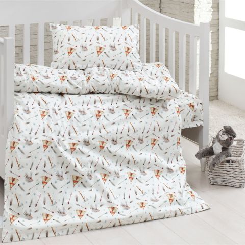 Tribal Bebek Mix And Match Desenli Nevresim Takımı Renkli Bebek Odası Nevresimi