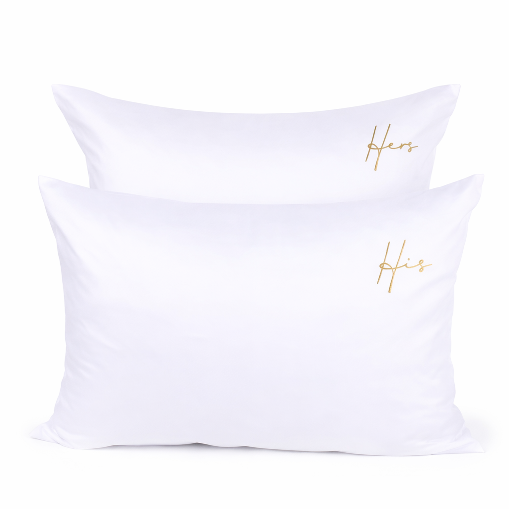 HIS HERS Nakışlı Standart  Yastık Kılıfı