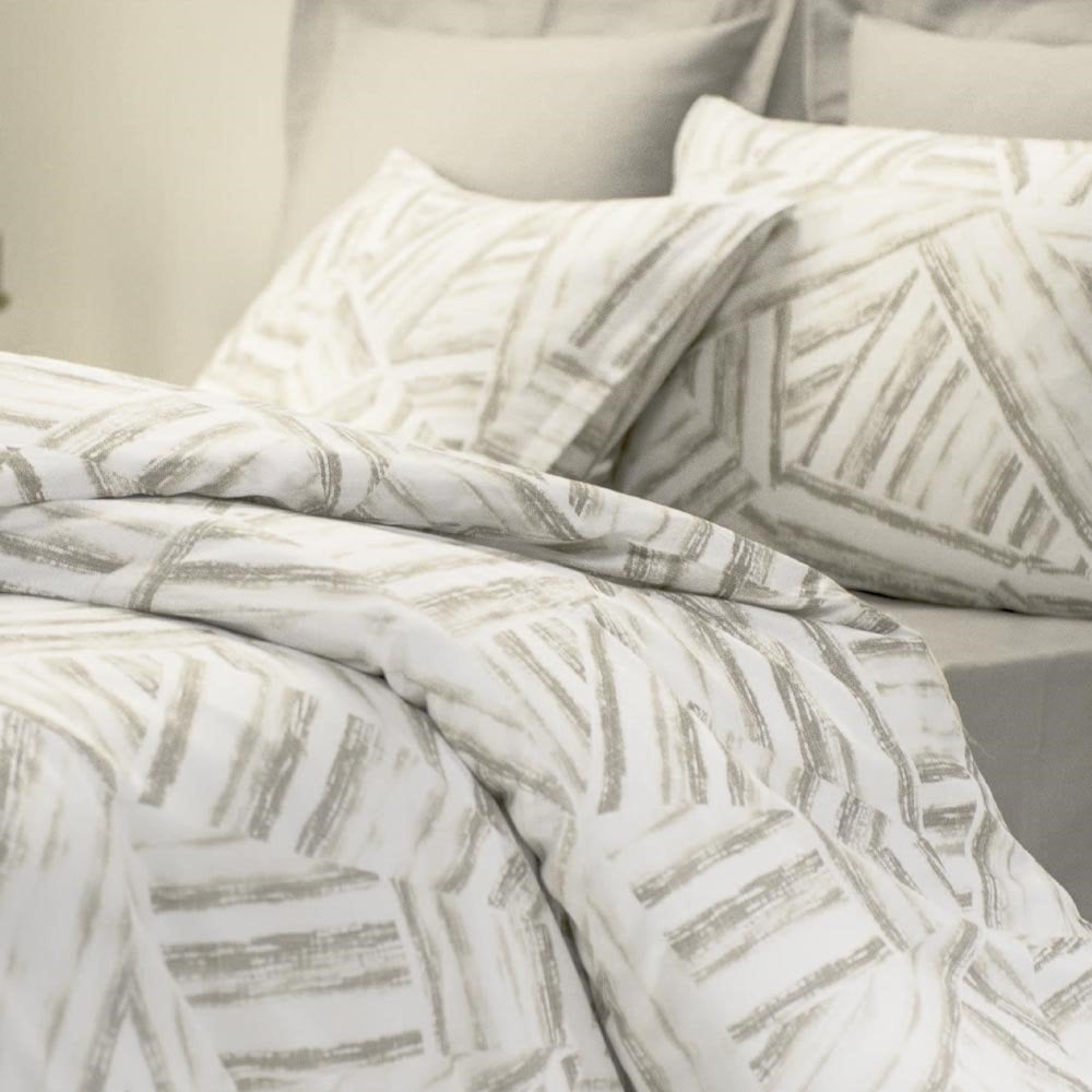 %100 Pamuk Saten Freddy  Nevresim Takımı Bej - Tek Kişilik - Düz Çarşaf