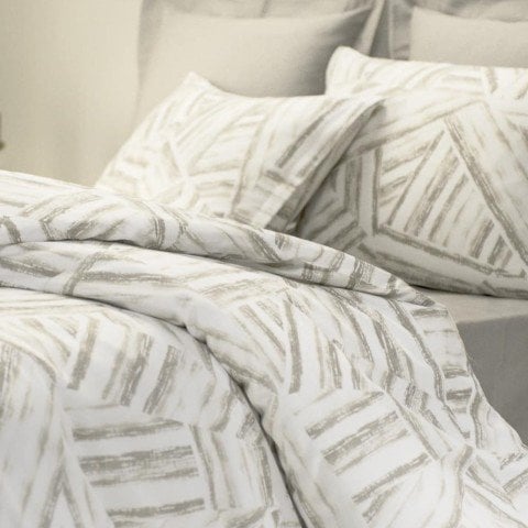 %100 Pamuk Saten Freddy  Nevresim Takımı Bej - Tek Kişilik - Düz Çarşaf