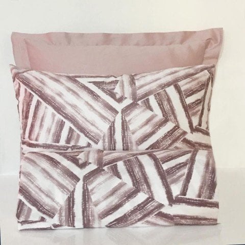 %100 Pamuk Saten Freddy  Nevresim Takımı Pembe - Tek Kişilik - Fitted Çarşaf