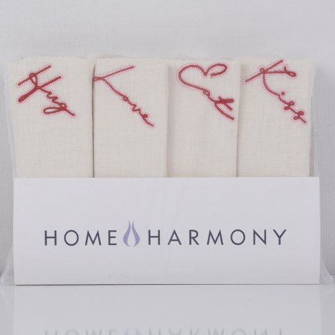 Valentine 4’Lü Peçete Ekru