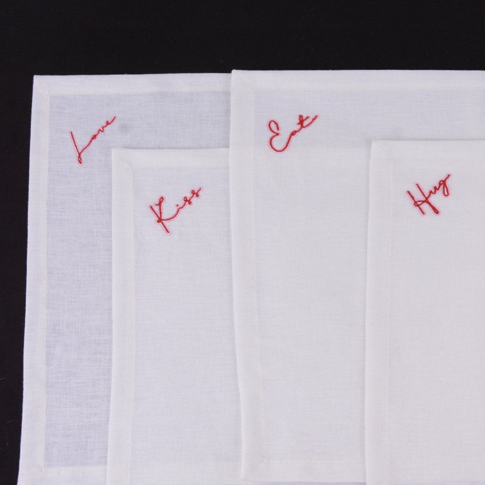 Valentine 4’Lü Peçete Beyaz