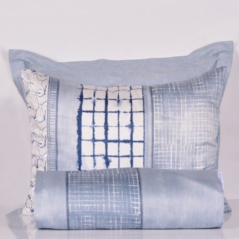 %100 Pamuk Saten Melanie  Nevresim Takımı Mavi - Tek Kişilik - Fitted Çarşaf